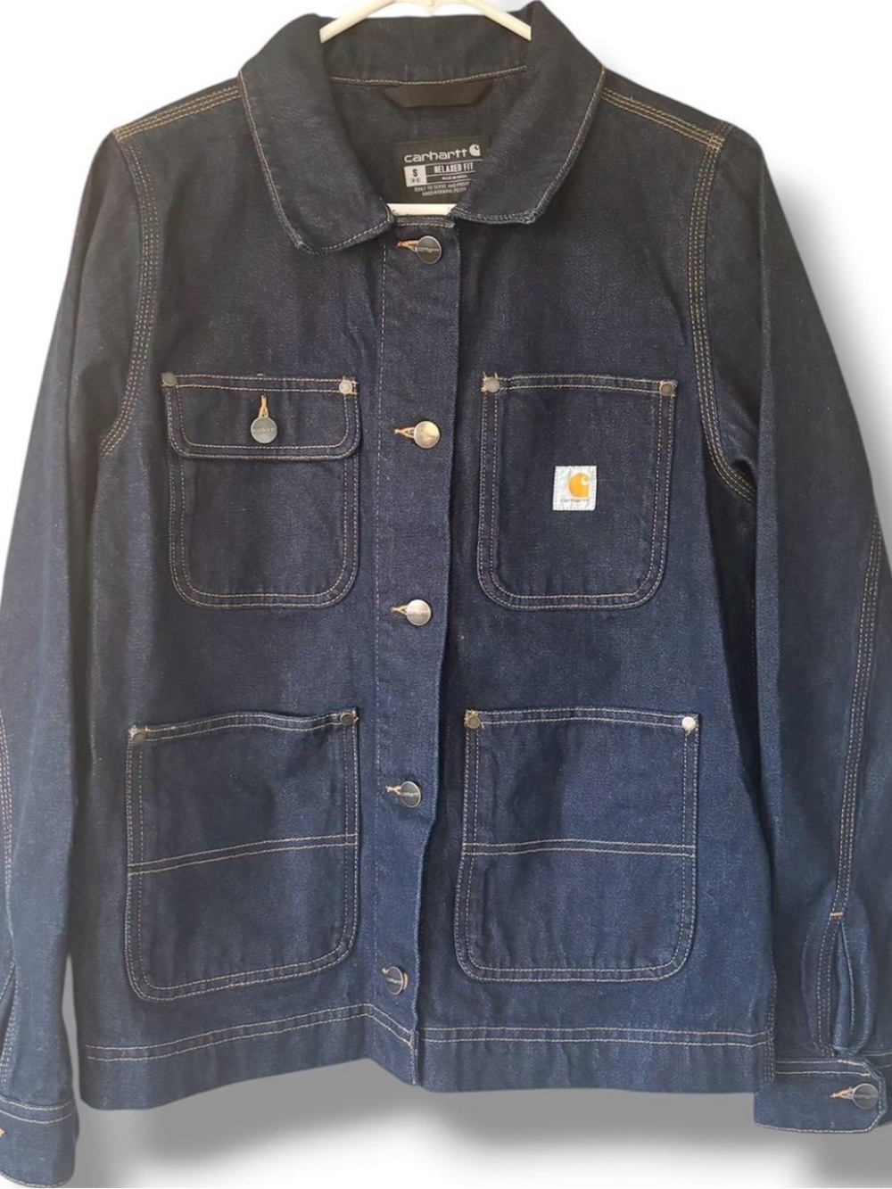 Carhartt Women's Indigo Denim Work Jacket Relaxed Fit